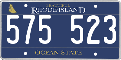 RI license plate 575523