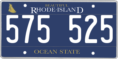 RI license plate 575525