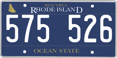 RI license plate 575526