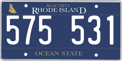 RI license plate 575531