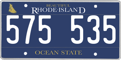 RI license plate 575535
