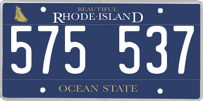 RI license plate 575537