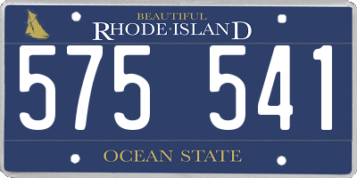 RI license plate 575541