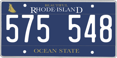 RI license plate 575548
