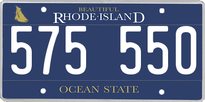 RI license plate 575550