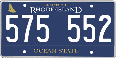 RI license plate 575552