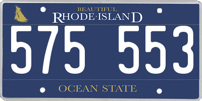 RI license plate 575553