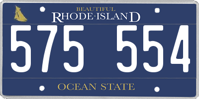 RI license plate 575554