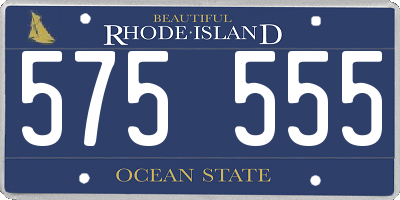 RI license plate 575555