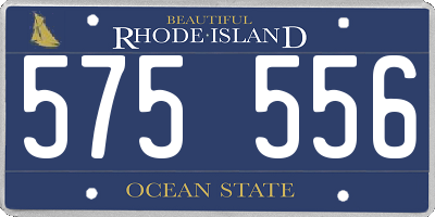 RI license plate 575556