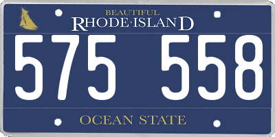 RI license plate 575558