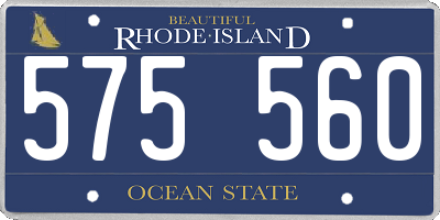RI license plate 575560