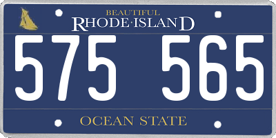 RI license plate 575565