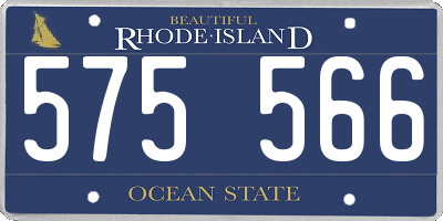 RI license plate 575566