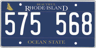 RI license plate 575568