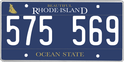 RI license plate 575569