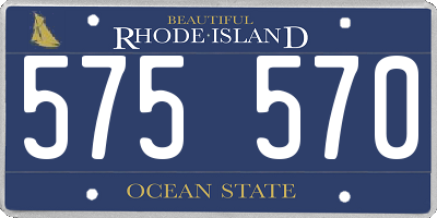 RI license plate 575570