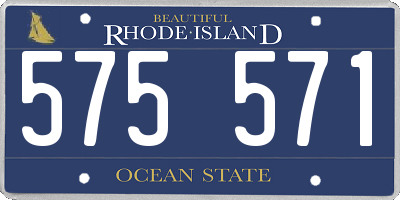 RI license plate 575571