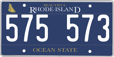 RI license plate 575573