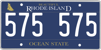 RI license plate 575575