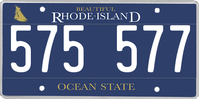 RI license plate 575577