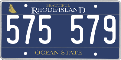 RI license plate 575579