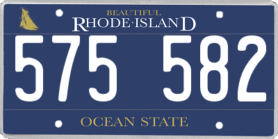 RI license plate 575582