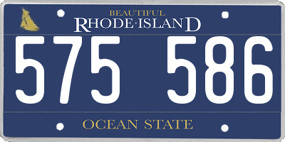 RI license plate 575586