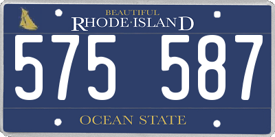 RI license plate 575587