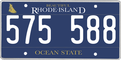 RI license plate 575588