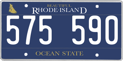RI license plate 575590