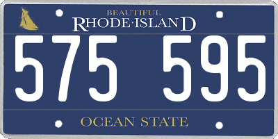 RI license plate 575595