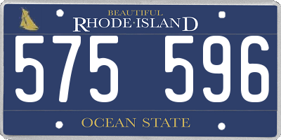 RI license plate 575596