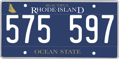 RI license plate 575597