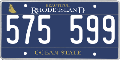 RI license plate 575599