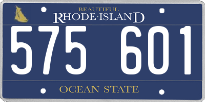 RI license plate 575601