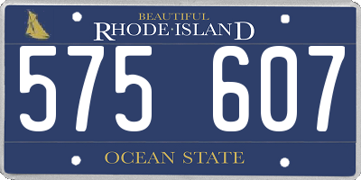RI license plate 575607