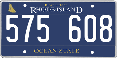 RI license plate 575608