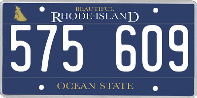 RI license plate 575609