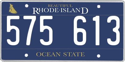 RI license plate 575613