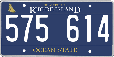 RI license plate 575614