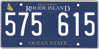 RI license plate 575615