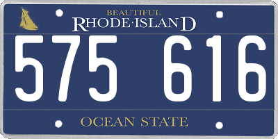 RI license plate 575616