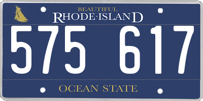 RI license plate 575617