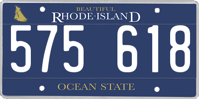 RI license plate 575618