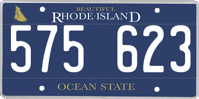 RI license plate 575623