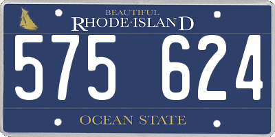 RI license plate 575624