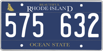 RI license plate 575632