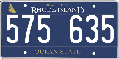 RI license plate 575635