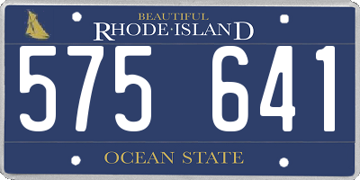 RI license plate 575641
